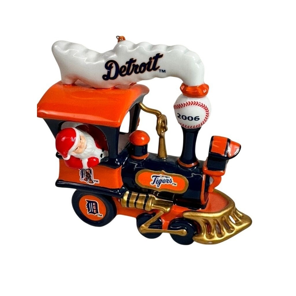 Detroit Tigers 2006 Santa‎ Train Christmas Ornament MLB MBI Boxed